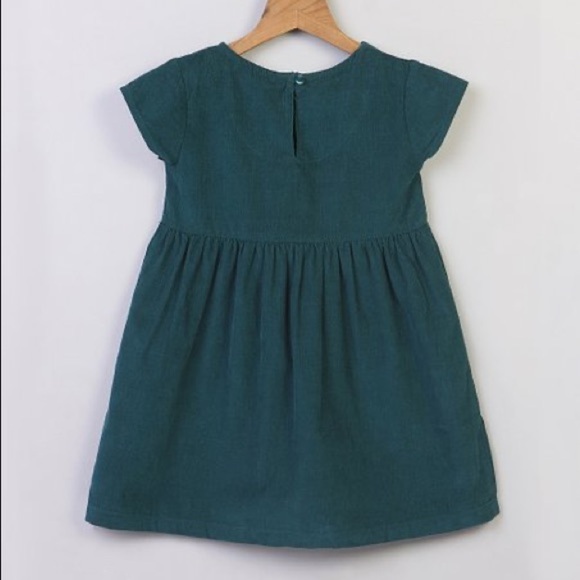 Beebay Green Woodland Creatures Corduroy A-Line Dress - Girls, Size 7Y, NWOT - Picture 3 of 12